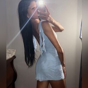 WHITE FOX BLUE MINI DRESS
